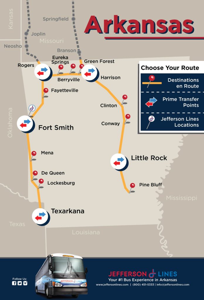 Arkansas bus route map