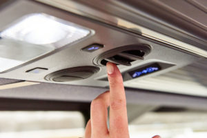 Individual climate control and reading lights are available on Jefferson Lines buses