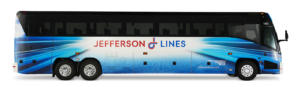 Jefferson Lines wrapped Bus