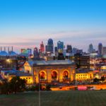 The beautiful Kansas City skyline at sunset