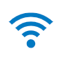 Wifi icon - free wifi is available on most Jefferson Lines buses