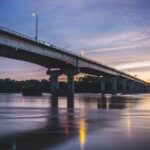 Arkansas River at sunset